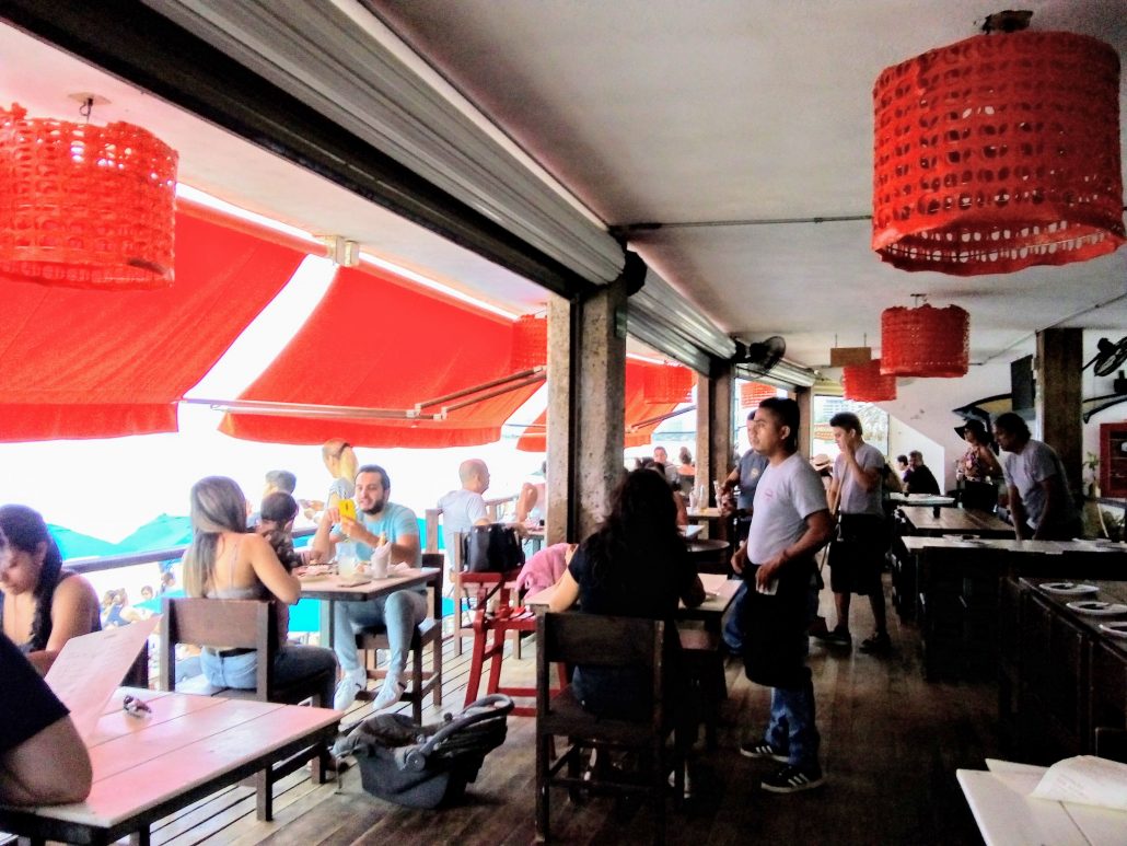 diners around tables inside the barracuda restaurant