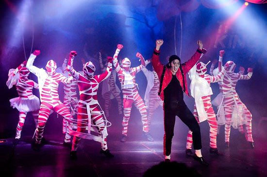 Dancers in a live stage performance at ActII in Puerto Vallarta Mexico. 