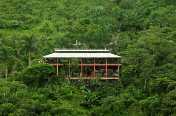 Puerto Vallarta Botanical Gardens restaurant perched on the jungled hillside