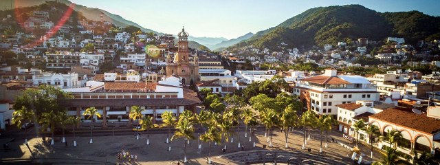 areal view of the city of Puerto Vallarta