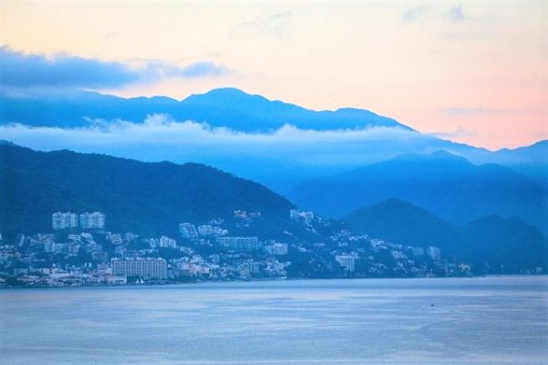 The City of Puerto Vallarta, as seen from the Bay of Banderas.