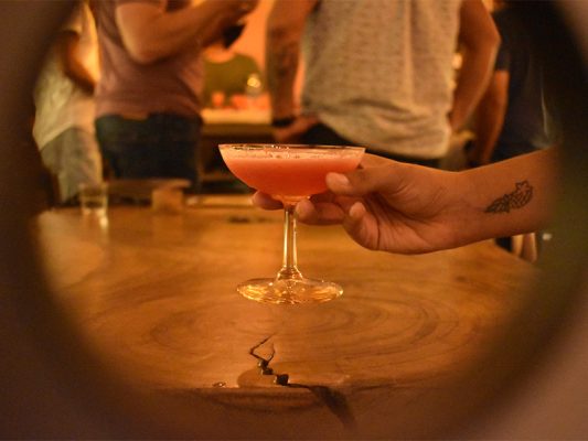 Enjouy a handcrafted welcome mezcal cocktail